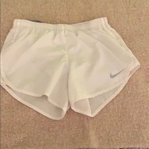 White nike shorts